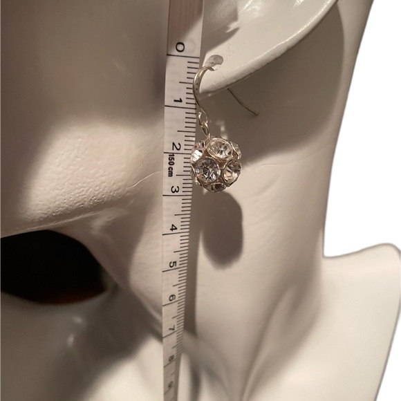 Sterling Silver crystal Earrings - Picture 5 of 6